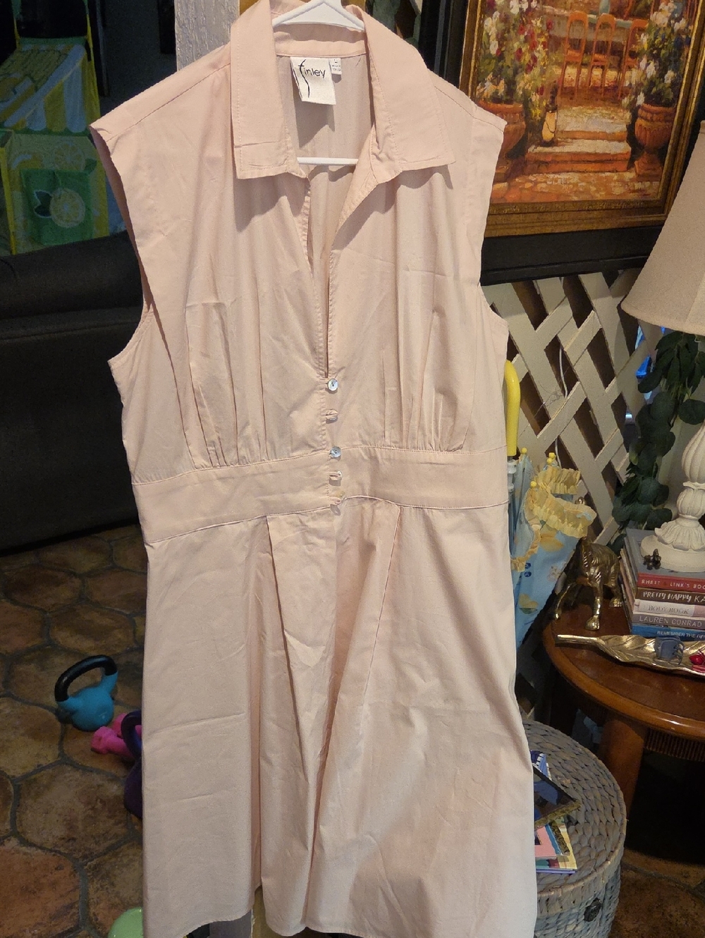 Finley Light Blush Button-Front Dress